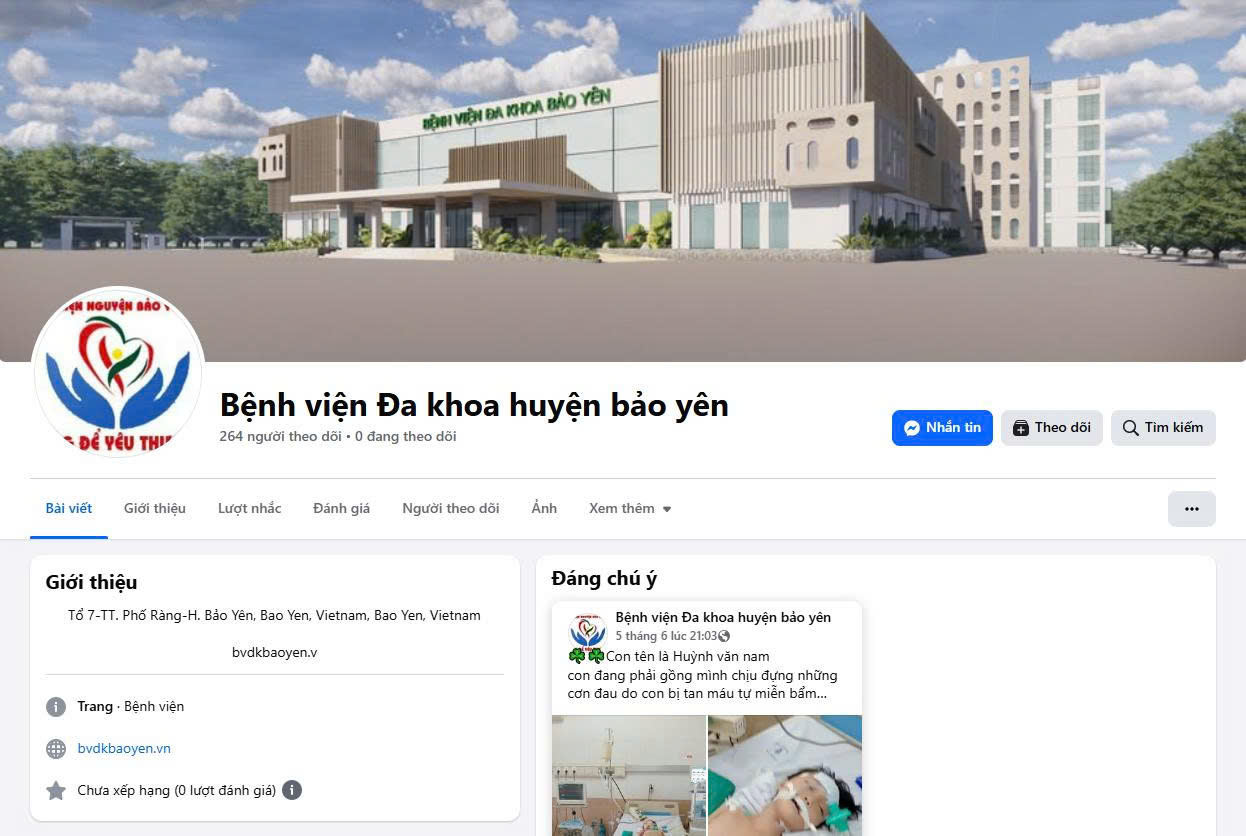 LỪA ĐẢO.Hiện nay có rất nhiều trang lấy danh BVĐK huyện Bảo Yên lừa đảo nhằm kêu gọi từ thiện các trường hợp bệnh nhân nặng, bệnh hiểm nghèo.