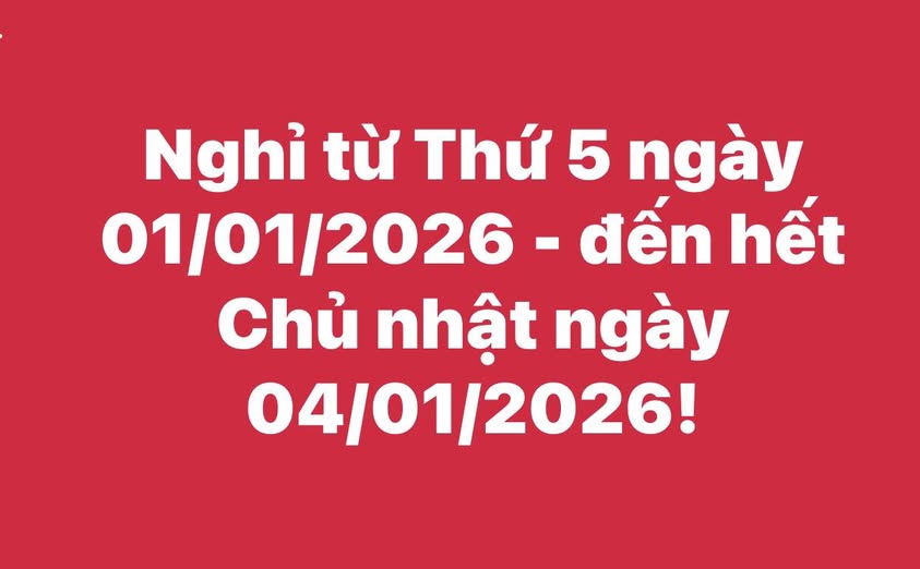 Trung tâm Y tế khu vực Bảo Yên xin trân trọng THÔNG BÁO: LỊCH NGHỈ TẾT DƯƠNG LỊCH NĂM 2026 như sau: